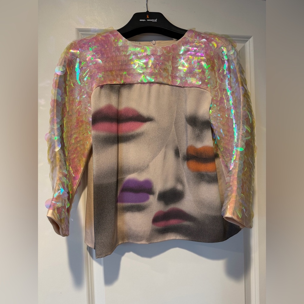 Moschino Cream Silk Fabric